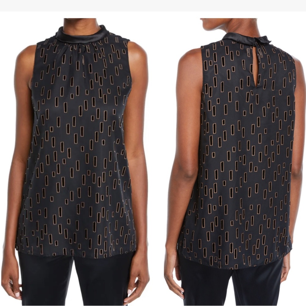 Lafayette 148 New York Didi Deco Droplets Burnout Blouse New without tags XS